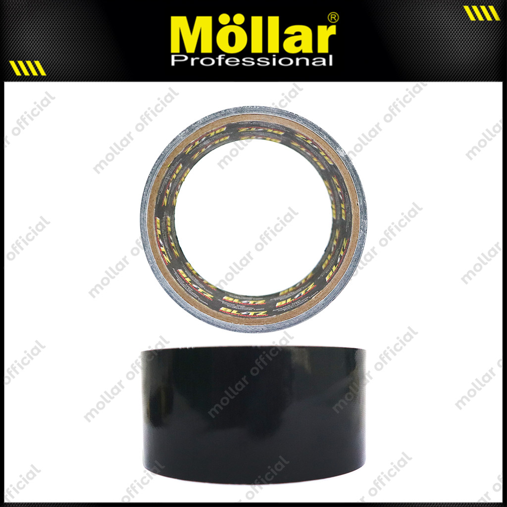 

BLITZ Lakban Kain Hitam 42 mm x 4 meter Adhesive Cloth Tape Perekat Lem Isolasi