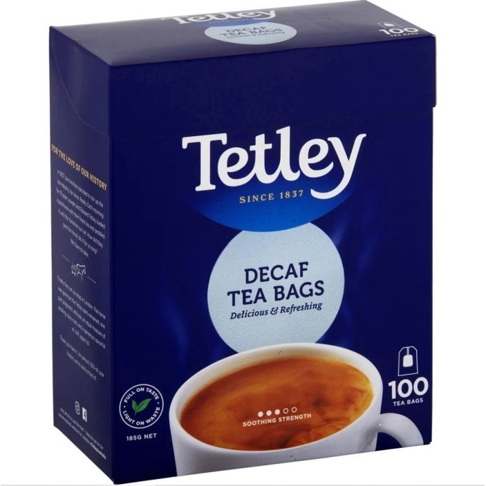 

Tetley Decaffeinated Tea Bags 100pk 185g