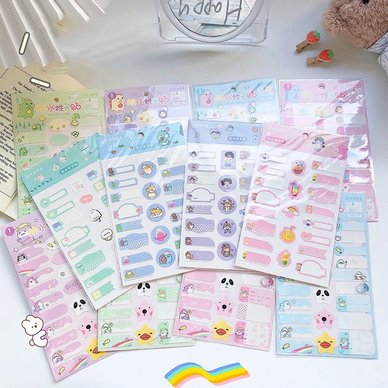

⭐JOJU⭐ STICKER LABEL UNTUK TULIS NAMA MOTIF DAN KARAKER UNIK LUCU / STICKER LABEL NAMA ANTI AIR