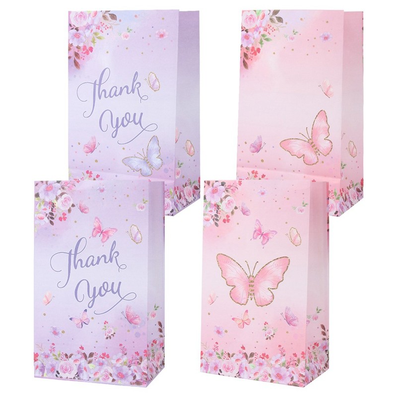 

Butterfly Theme Gifts Bag Candy Boxes Wedding Favors Gift Box Thank You Biscuit Packing Bag Birthday Party Baby Shower Supplies