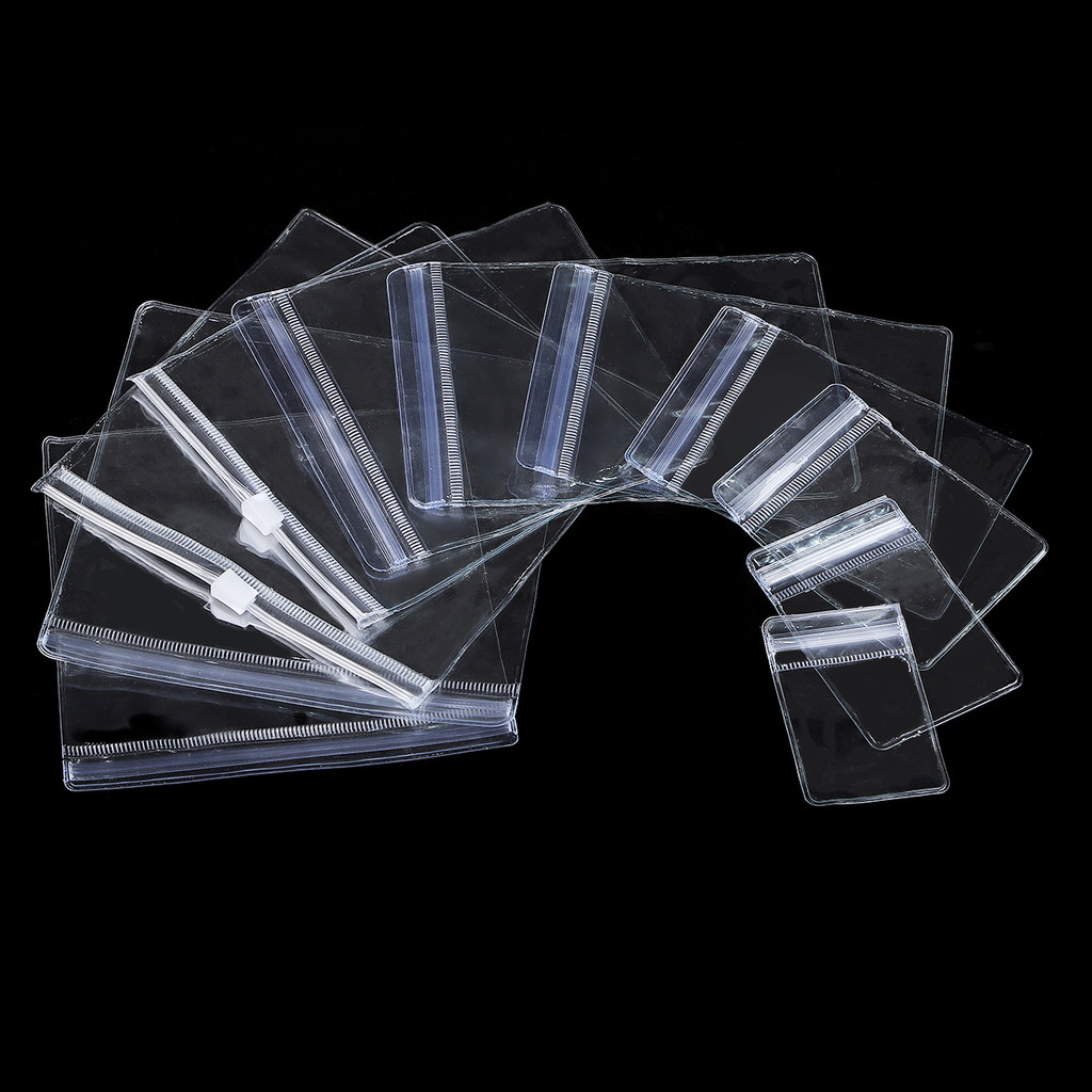 

10/50pcs PVC Self Sealing Plastic Jewelry Zip Lock Bags Reclosable Thick Transparent Ziplock Gift Packaging Storage Pouches