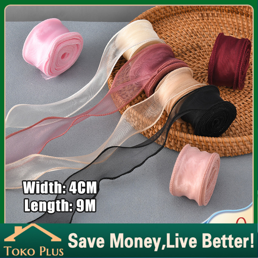

9Meter PITA Ribbon / Korea / Fishtail Wave Gelombang / Pita Organza