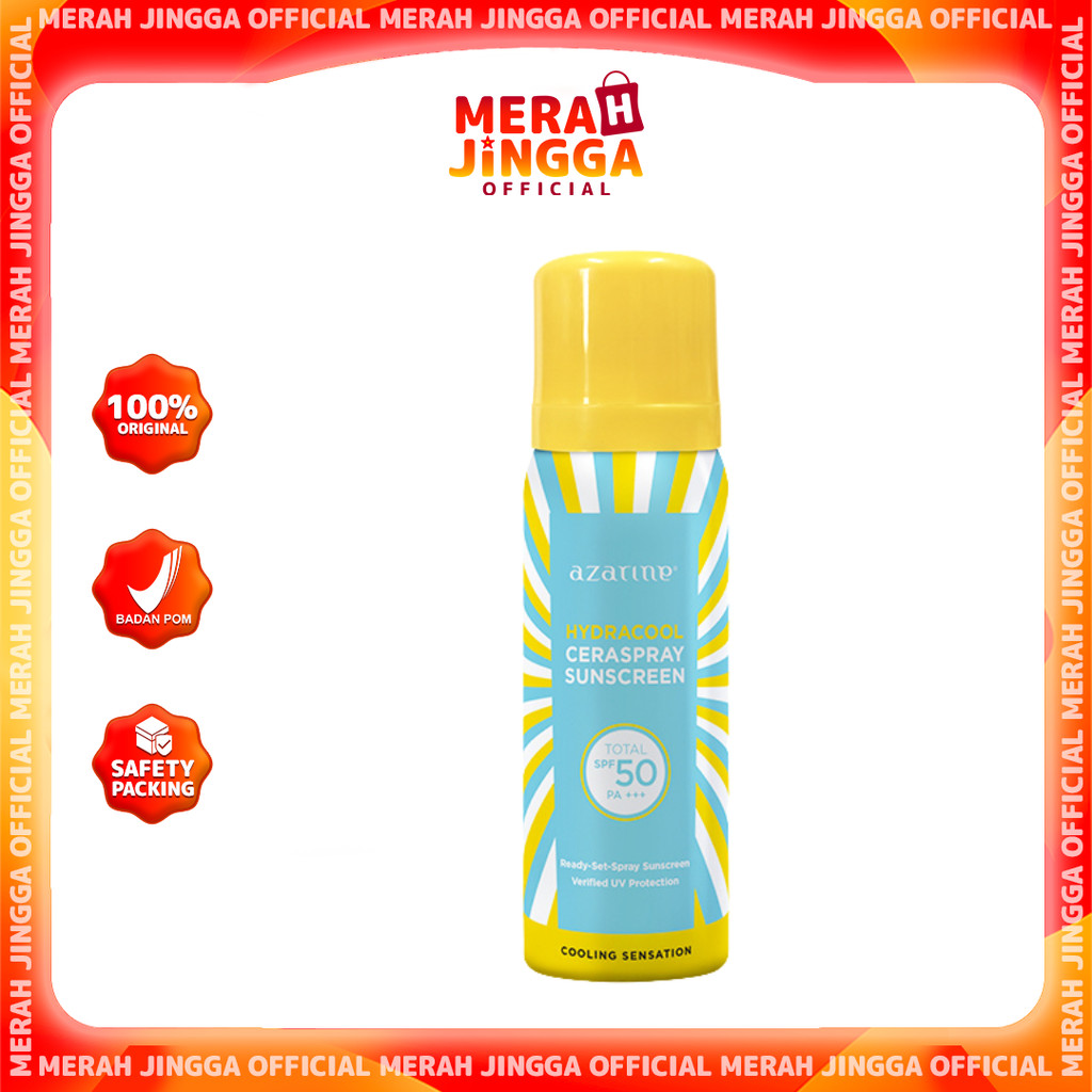 Azarine Hydracool Ceraspray Sunscreen SPF 50 PA+++ (50ml) | Merah Jingga Official