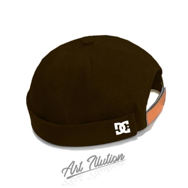 TOPI CAP MIKI HAT PECI HIJRAH BRIMLESS HAT LOGO DC  MODEL LOGO TERBARU CUSTOM LOGO PREMIUM