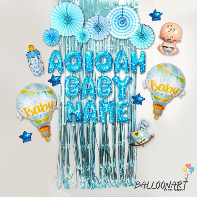 AQIQAH BABY DEKORASI SET/BALON FOIL BABY/PAKET DEKORASI ULANG TAHUN/DEKORASI AQIQAHAN