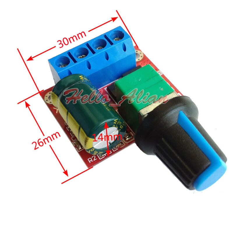 DC 5V 6V 9V 12V 24V 5A PWM DC Motor Speed Controller Regulator Switch LED Dimmer