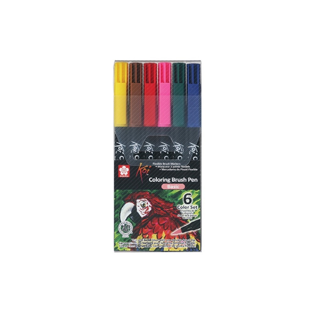 

Gramedia Surabaya - Sakura Koi Coloring Brush Pen Set 6 besic