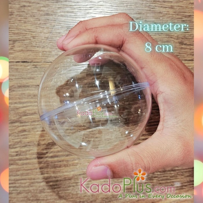 

Bola akrilik natal transparan acrylic ball bening clear grosir - 8cm