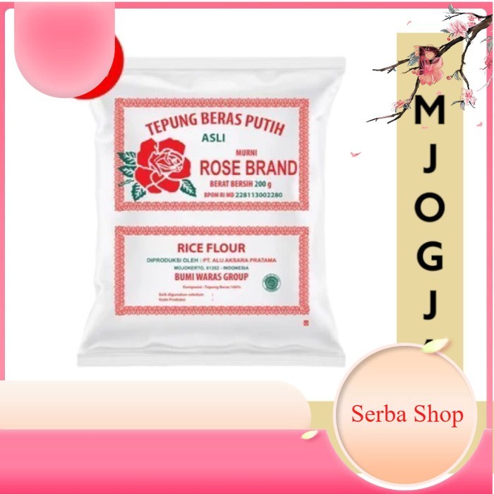 

Rose Brand - Tepung Beras Putih 500 gram 200gr - TBeras 200GRAM