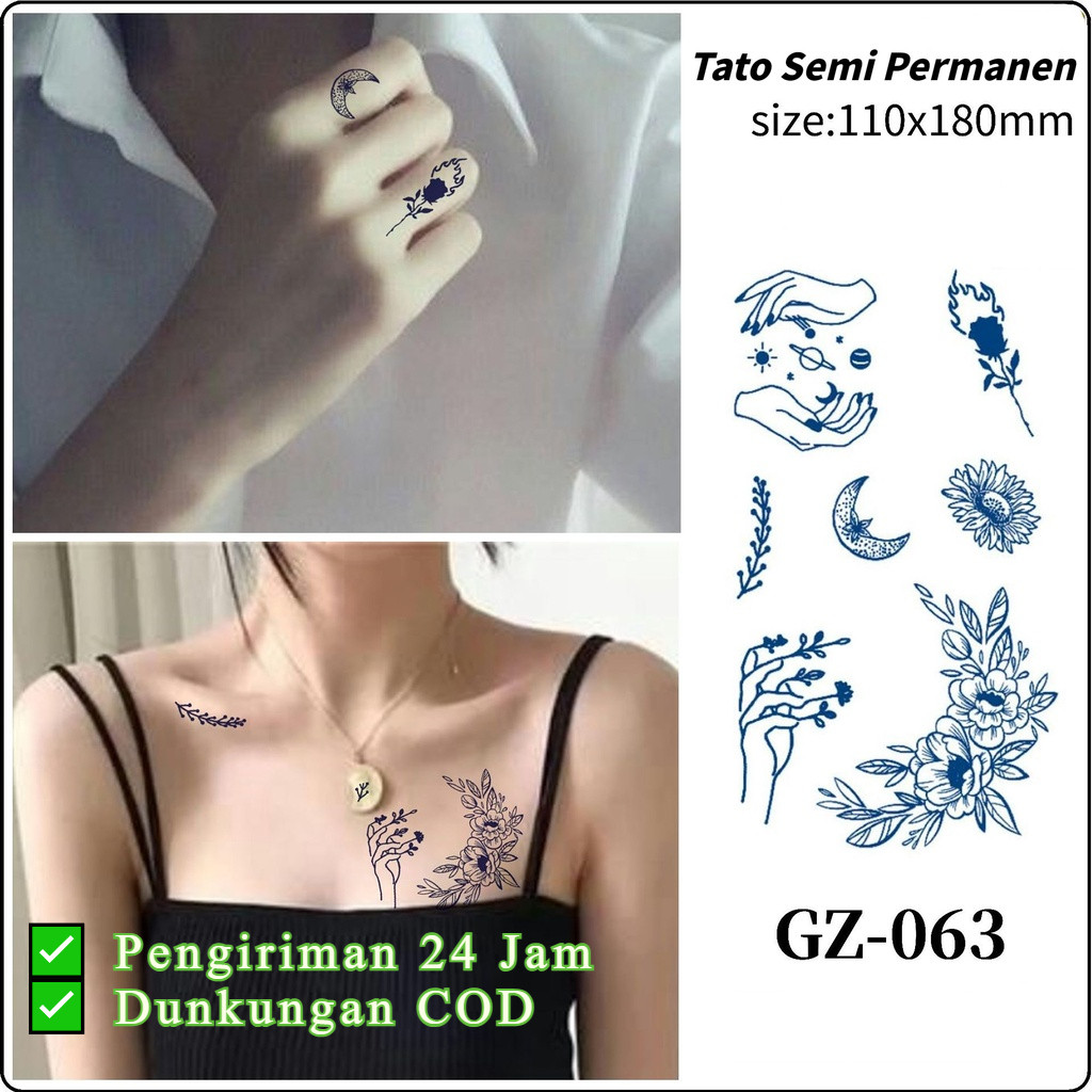 

[K.Anissa] Pengiriman 24 Jam ✅ Tato Temporer Sticker Tato Temporer Tahan Lama 15 Hari Tato Temporer Anti Air | 11*18CM