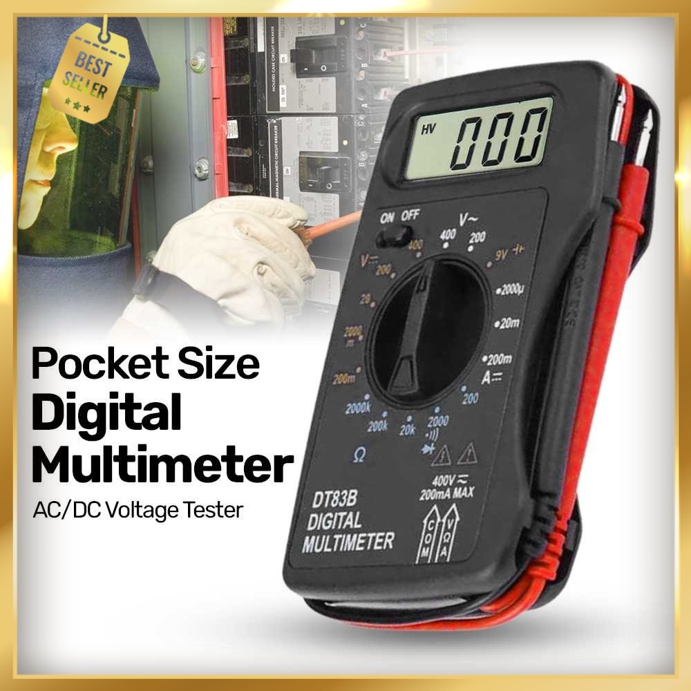 Pocket Size Digital Multimeter AC/DC Voltage Tester - DT83B