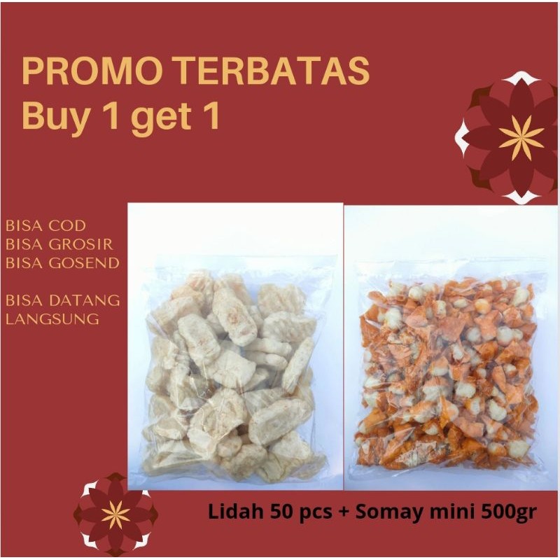 

Cuanki Lidah 50 pcs + Somay mini Gurilem Batagor mini 500 gr Tolong Seblak Baso Aci Bakso Cuanki