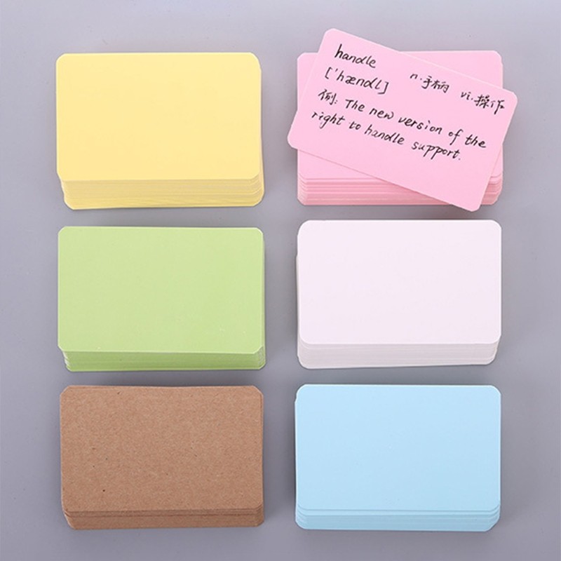

100 Sheets/Box Paper Message Card Blank Handwritten Memo Notecards Greeting Blessing Thank You Postcard