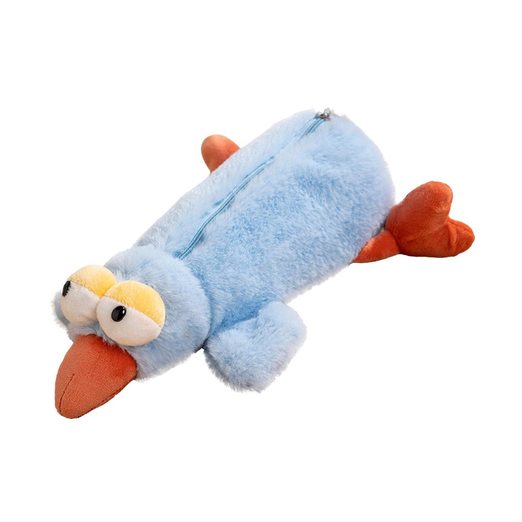 

Plush Pencil Case Big Eyes Bird Appearance Stationery Organizer Cosmetic Bag