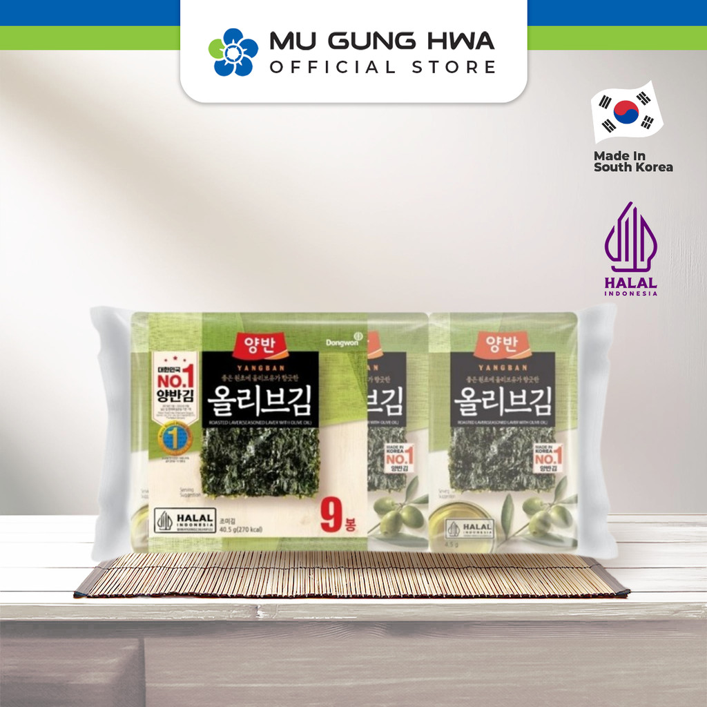 

DONGWON SEASONED LAVER WITH OLIVE OIL 40.5G