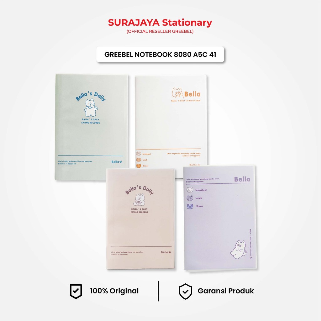 

NOTE BOOK 8080 A5C 41 Greebel /Agenda/Planner Lucu unik/Buku Catatan Spiral Notebook 80 halaman