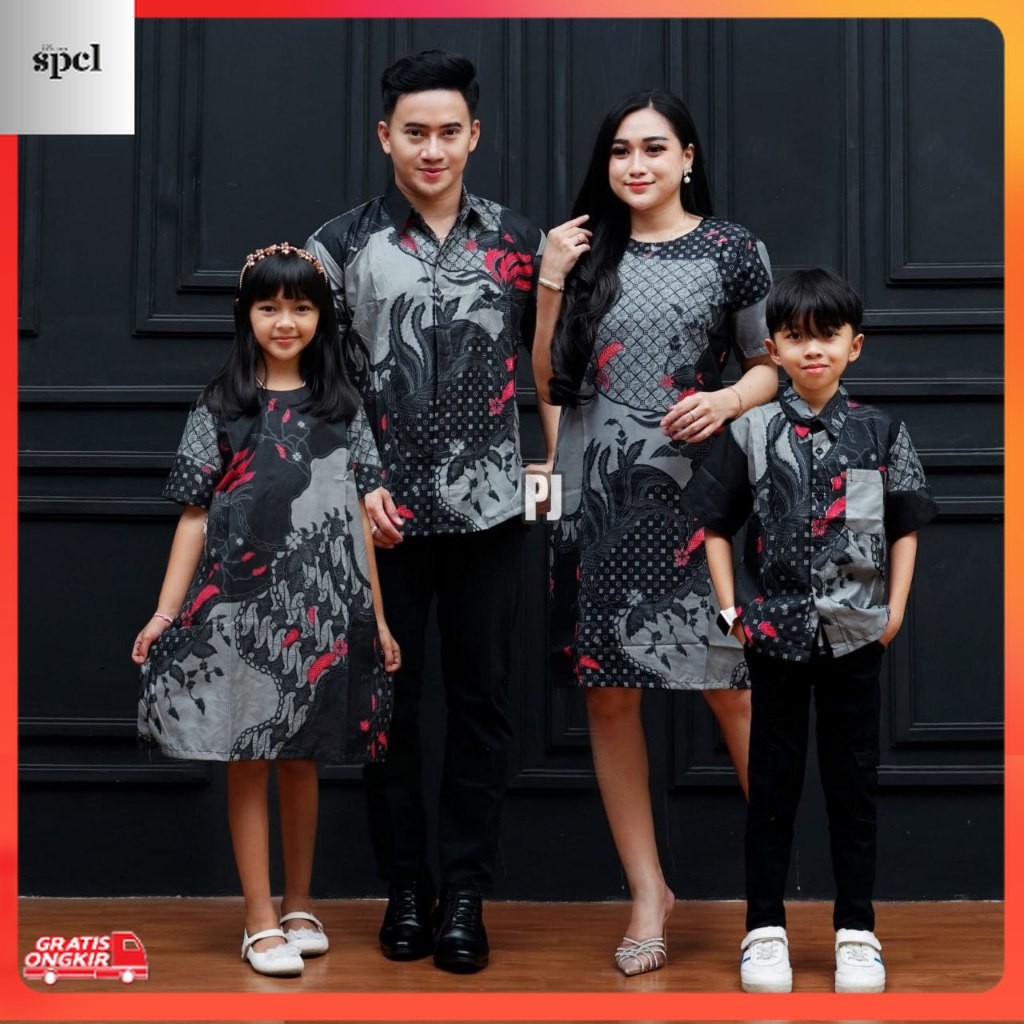 Merry Cristmas / Baju Keluarga Natal Dress Batik Keluarga