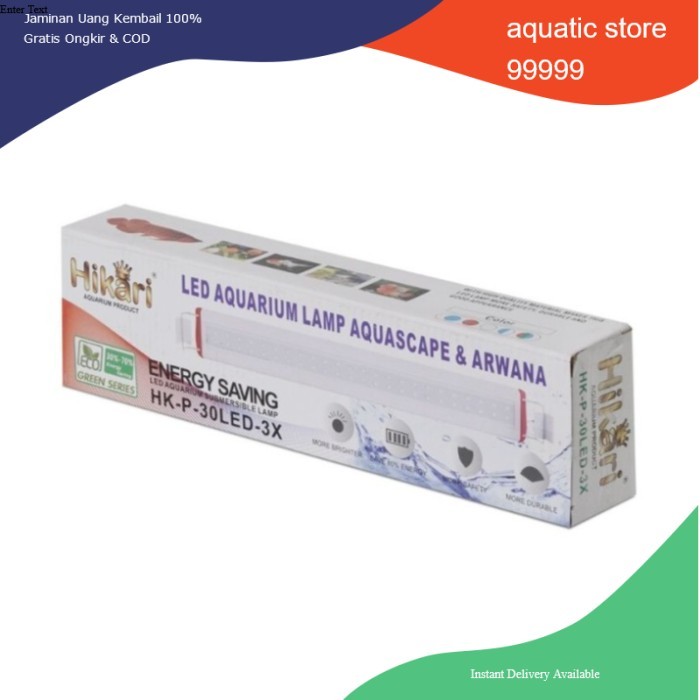 Lampu gantung led aquarium aquascape arwana HIKARI HK P 30 40 50 60 80 100 120 LED 3 X MODE untuk aq