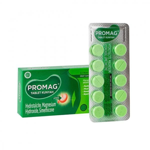 

1pak Promag Tablet Strip / 30 Tablet / Kaplet / Lembar Obat Maag Asam Lambung