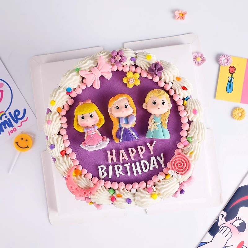 ACCESSORIES KUE ULANG TAHUN TEMA DISNEY PRINCESS MATERIAL RESIN cake topper ulang tahun happy birthd