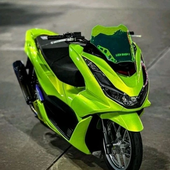 Stiker skotlet hijau muda glossy scotlite motor hijau stabilo sticker warna hijau