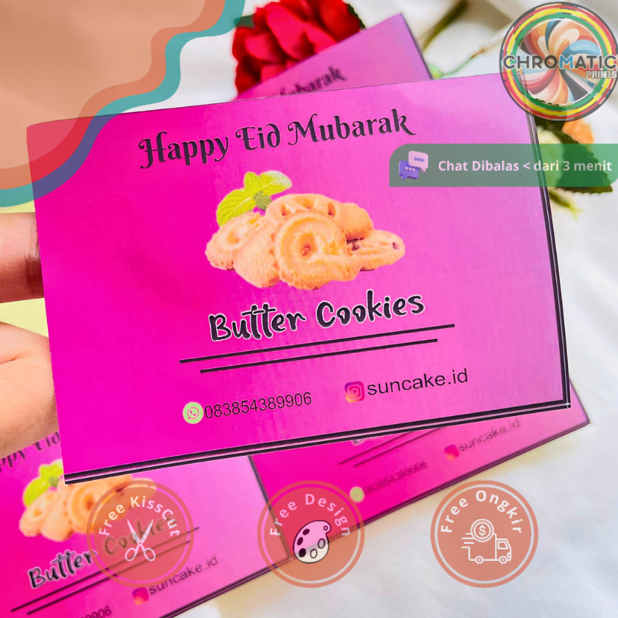 

chromatic STIKER KUE LABEL, KUE KERING, KUE KERING TOPLES, KUE LEBARAN persegi