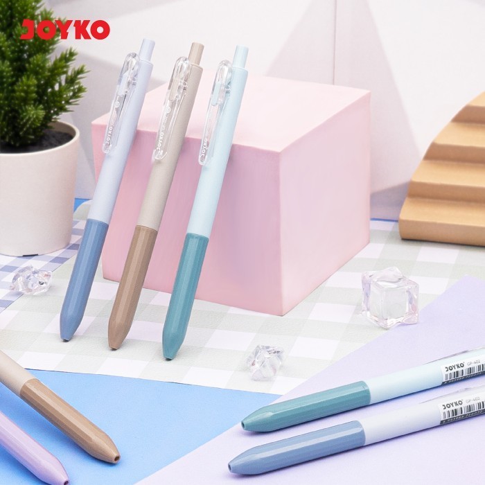 

JOYKO Gel Pen Pulpen Pena GP-402 0.5 mm Retractable Warna Hitam ECER