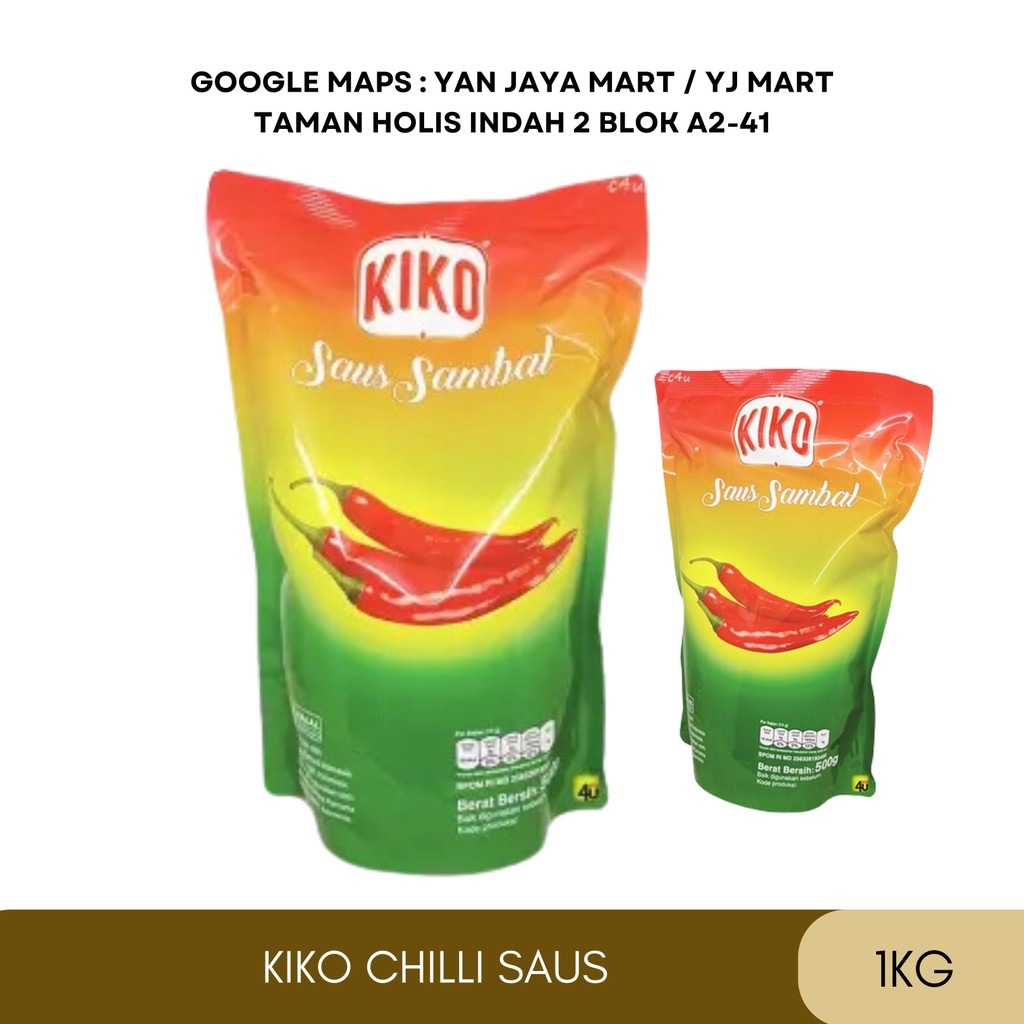 

Kiko By Delmonte Chilli Saus / Saus Cabai / Saos Cabai Kemasan Pouch 1Kg dan 500gr