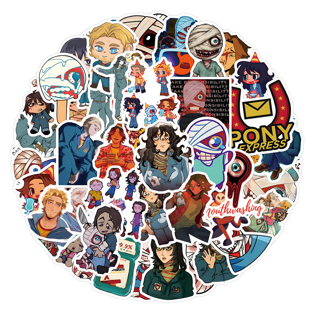 

10/30/55PCS Mouthwashing Stickers Horror Game Cartoon Decals Waterproof Graffiti Laptop Phone Skateboard Cool Sticker Packs