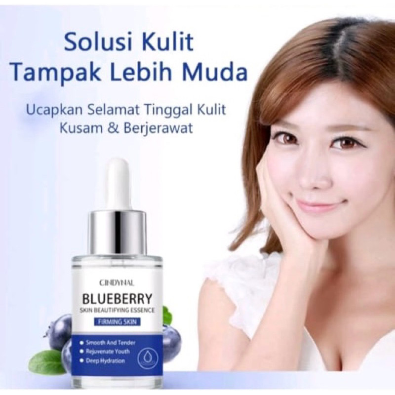 [ BPOM ] - BISA COD Serum Wajah Glowing / Serum Wonder Essence Blueberry Original / Meremajakan Kuli