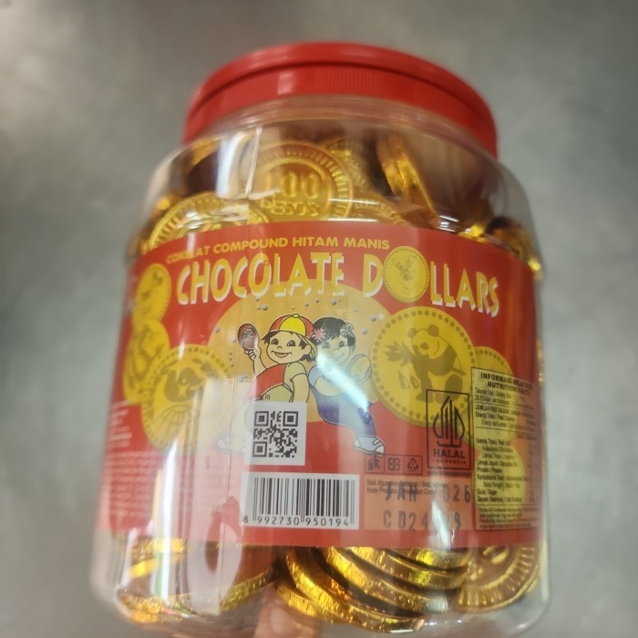 

permen coklat dollar bundar 200 pcs
