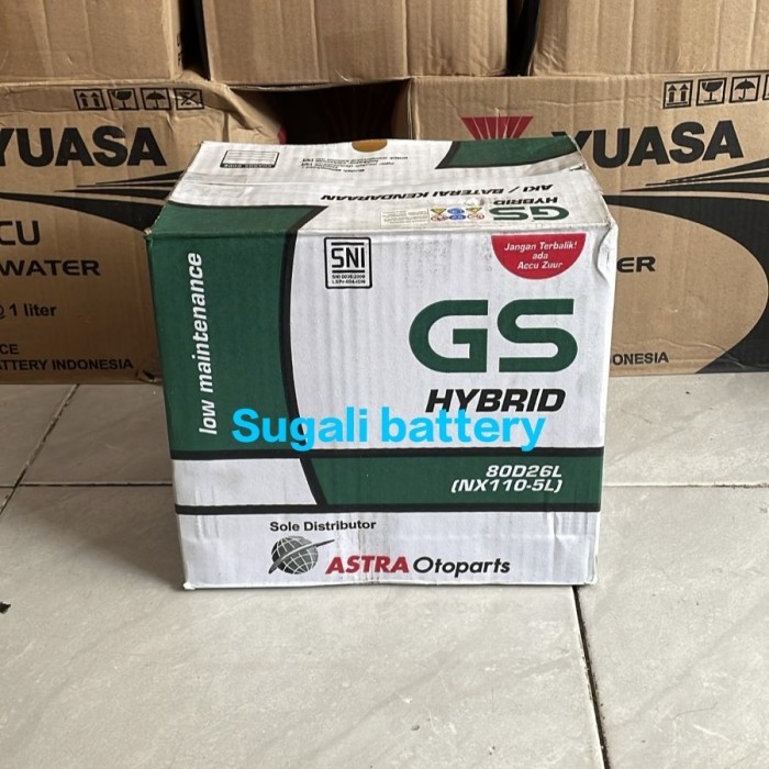 Aki Mobil GS ASTRA 80D26L HYBRID 12Volt 70Ah Original Astra Otoparts