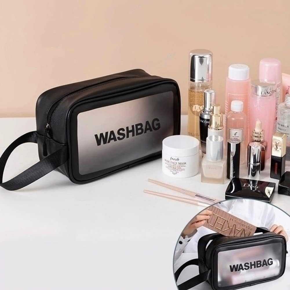 

WASHBAG Tas Kosmetik Alat Make Up Portable Pouch Korean PVC Size M - B411 -BESTINME