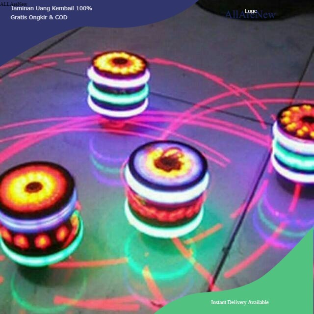 [AllAreNew] Mainan Gasing + lagu Gyroscope  Lampu Lase LED Untuk Edukasi Anak S