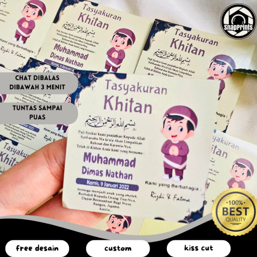 

SP 7-11 Stiker Tasyakuran Walimatul Khitan anak kotak Murah Tempel Box Nasi Tinggal Tempel