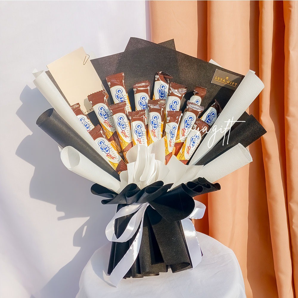

LVYA.GIFT 4221 5 BUKET SNACK GERY SALLUT BAHAN WRAPPING SPUNDBOND