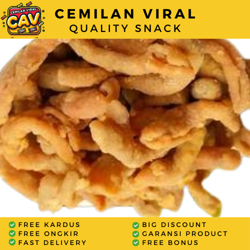 

CAV KERIPIK USUS BBQ 250g Keripik Usus Crispy Usus Kering Usus Crispy Kriuk Cemilan Terlaris