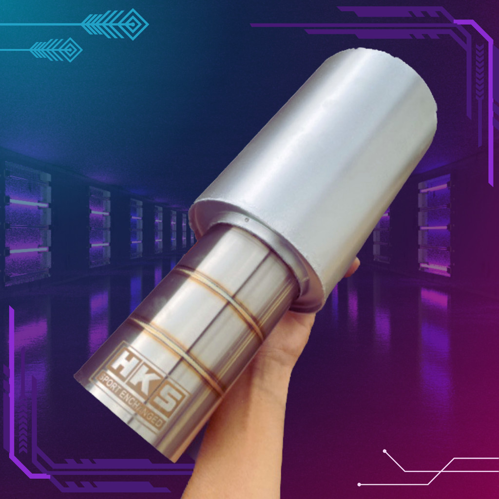 [FULL STAINLESS] Knalpot Mobil Universal HKS Premium L300 Bass Adem/Kering - L300 & Mobil Lain