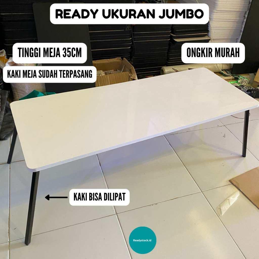 TANJUNGMERUSHOP  Meja Laptop Lipat Foldable Desk Jumbo 120x60 120x40 100x50 100x40 80x50 80x40 60x40