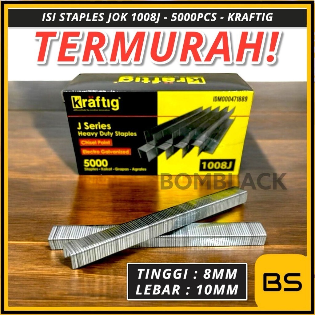 

1008J Kraftig Isi Refill Staples Tembak Manual Ukuran 8x11mm untuk Sofa Jok Motor Mobil DLL Kualitas Bagus 8mm x 11mm 8 mm x 11 mm