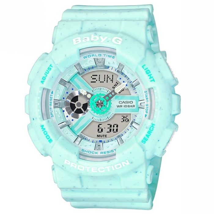 Promo Original Casio BABY-G BA-110PI-2ADR Jam Tangan Wanita BabyG Hijau Tosca - BA110 Garansi Resmi 