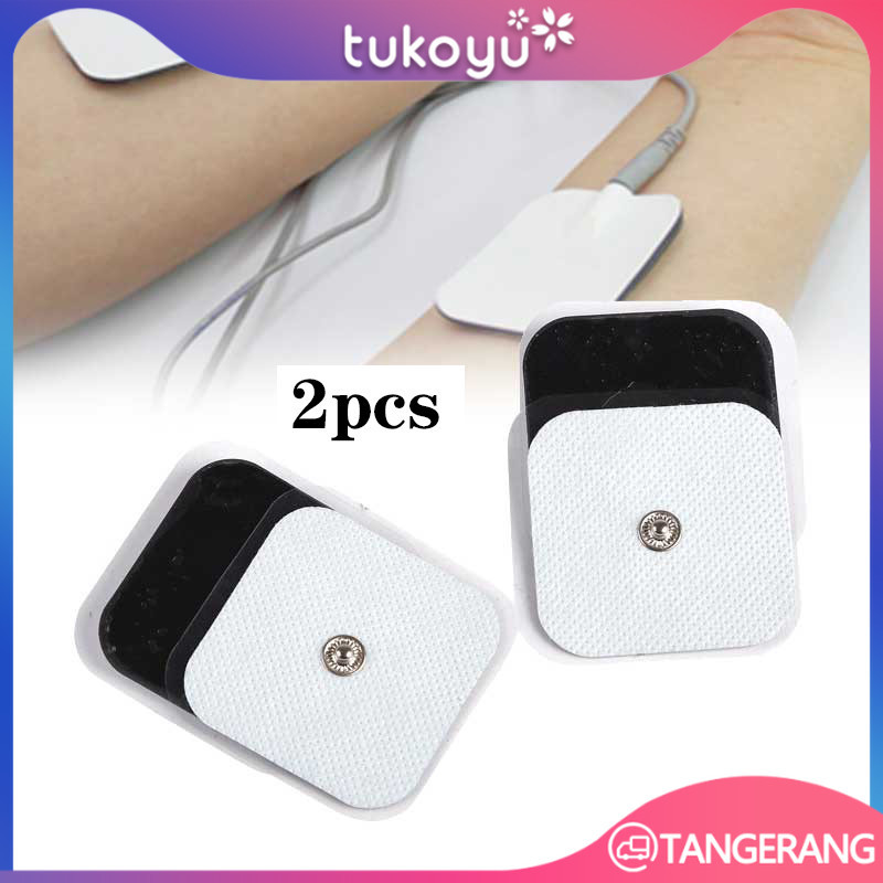 2pcs/set Pad Tens Elektroda 5x5cm Kancing Electrode Pads Untuk Beurer EM EMS Bahan Premium Nyaman