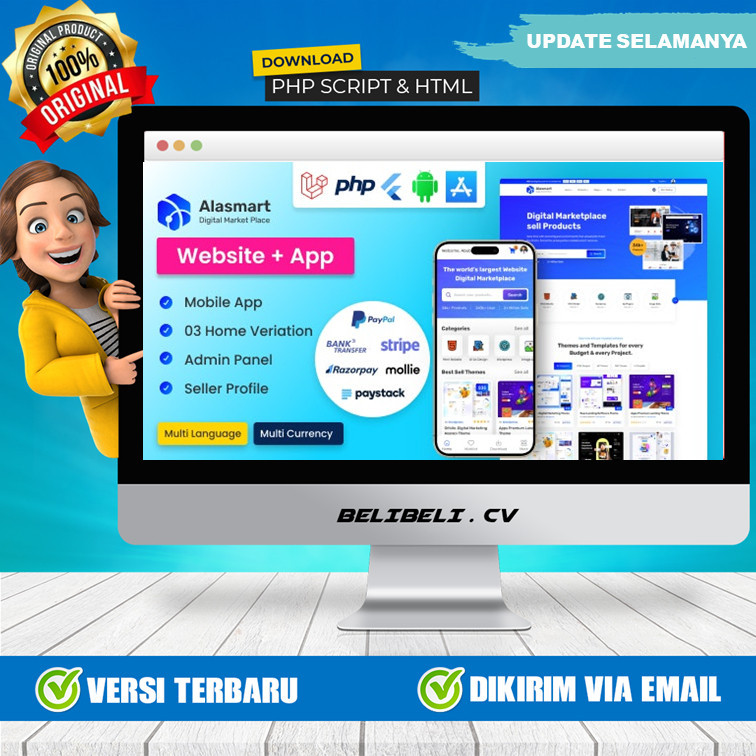 Source Code Laravel - Alasmart - Digital Product Download Marketplace Laravel Source code Optimal Di