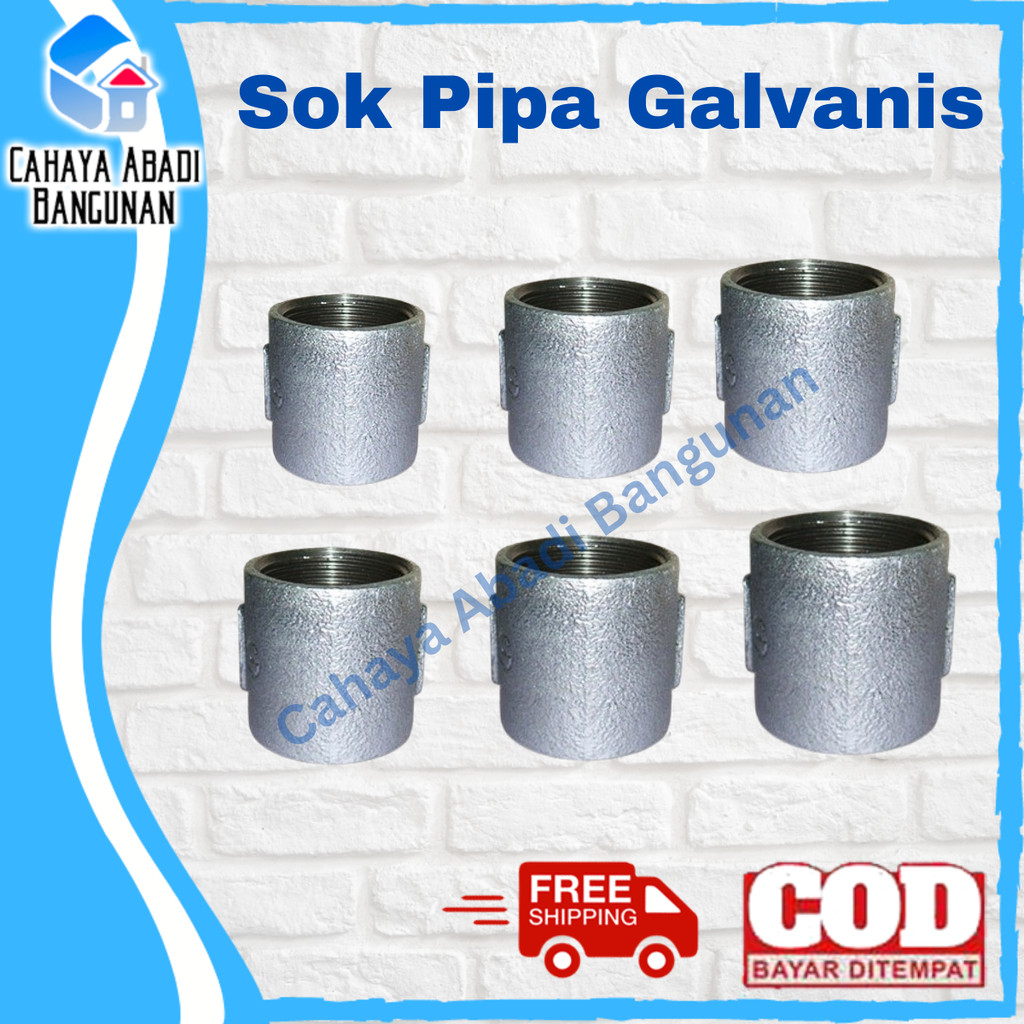 Sok Pipa Sambungan Pipa Besi Galvanis Tebal Anti Karat – Fitting  Pipa Air & Angin