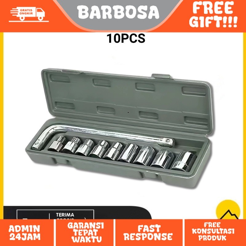 Mata Kunci Sok Set 10PCS / Kunci Set Shock Lengkap Dengan BOX