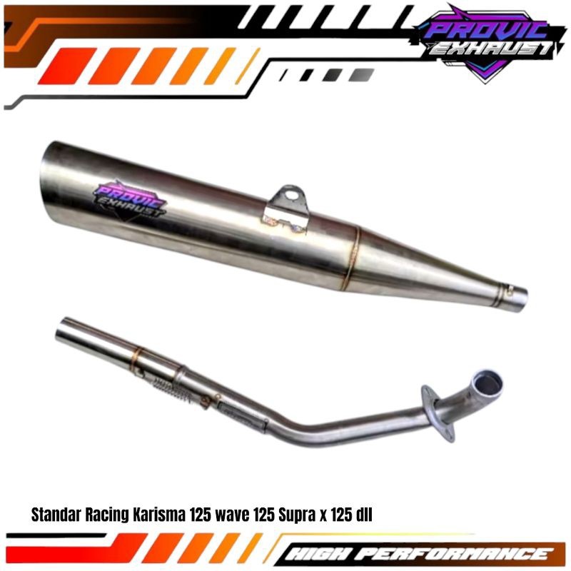 Knalpot Standar Racing Karisma Kenalpot Provic Tsukigi Karisma Supra Wave 125