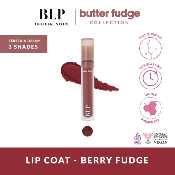 promo  -BLP - Lip Coat - 5gr - Lip Cream - Butter Fudge Collection - Berry Fudge
