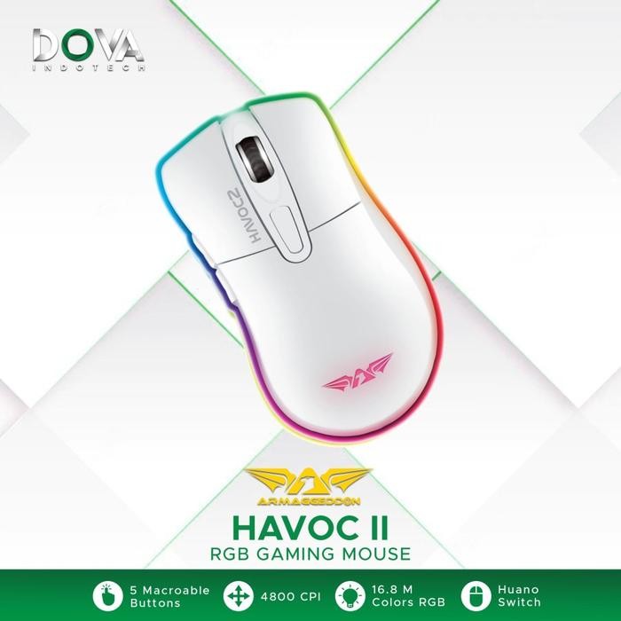 Mouse Gaming Armaggeddon Havoc 2 / Havoc II - putih