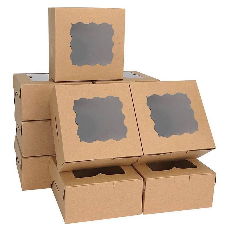 

1pcs Kotak Kue / Kotak Cake Persegi / Box Cake Transparant Kraft / Kotak kue Ulang tahun / Kotak Kue Kraft