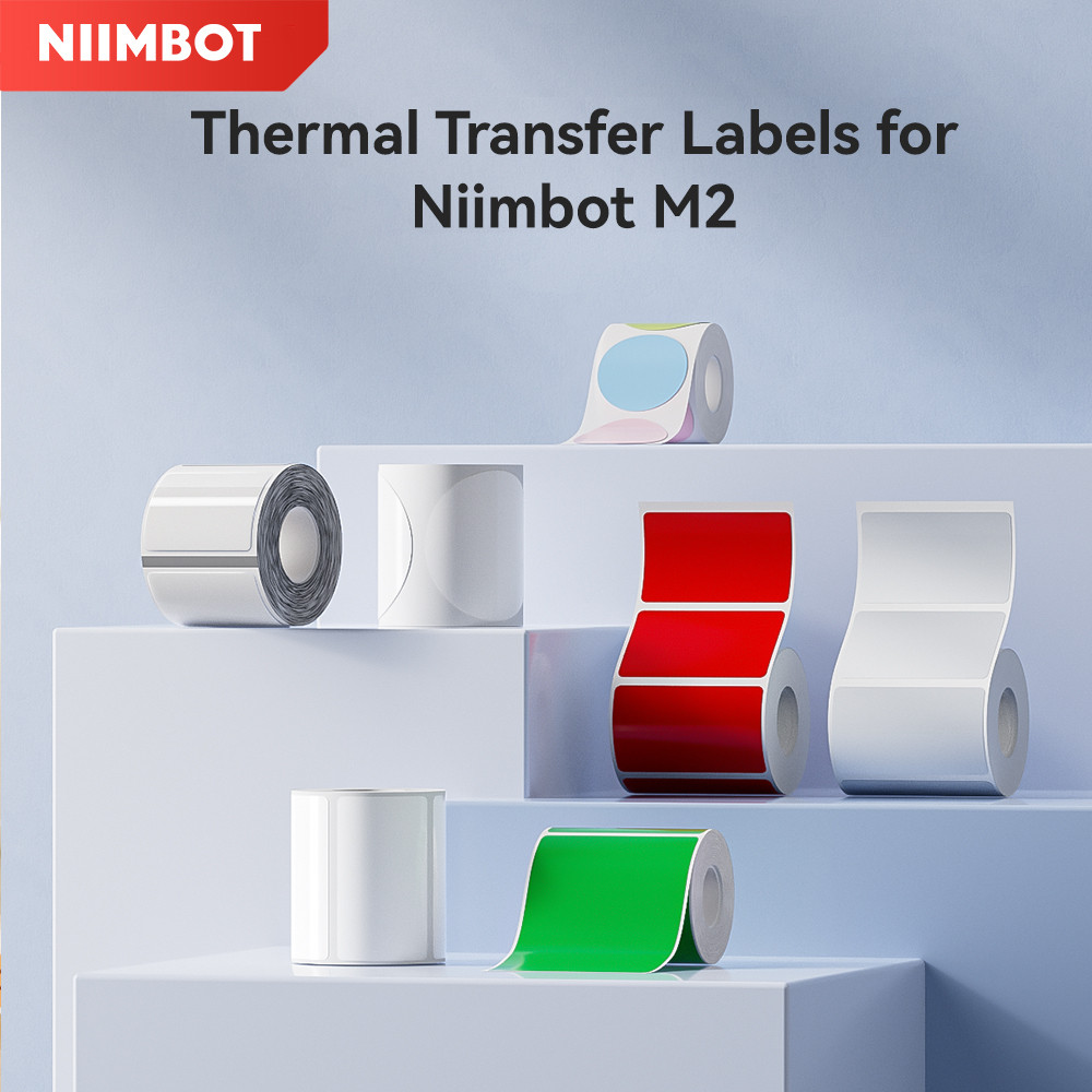 

Thermal Transfer Labels for Niimbot M2 Printer Thermal Transfer Ribbon Home Office 20-50mm Width Label Paper Sticker